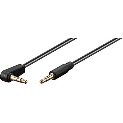 goobay 67783 audio-verbindingskabel, AUX, 3,5 mm, stereo, 3-polig, slim, CU, gebogen, 1 m, kabellengte 5 m goobay 67783 audio-verbindingskabel, AUX, 3,5 mm, stereo, 3-polig, slim, CU, gebogen, 1 m, kabellengte 5 m