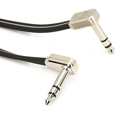 Ernie Ball 15 cm Single Flat Ribbon Stereo Patch Cable Zwart Ernie Ball 15 cm Single Flat Ribbon Stereo Patch Cable Zwart