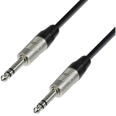Adam Hall K4BVV0300 Serie 4 Star Micro REAN kabel 6,35 mm stereo jack naar 6,35 mm stereo jack 3 m Adam Hall K4BVV0300 Serie 4 Star Micro REAN kabel 6,35 mm stereo jack naar 6,35 mm stereo jack 3 m