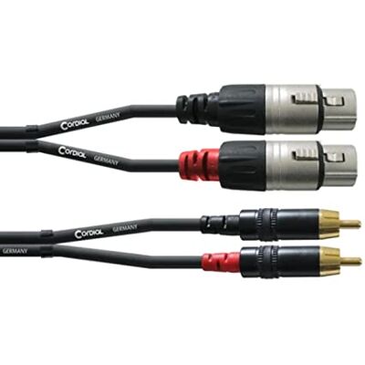 Cordial XLR vrouwelijk/Rca dubbele audiokabel 1,5 m Cordial XLR vrouwelijk/Rca dubbele audiokabel 1,5 m