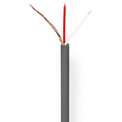NEDIS Microfoonkabel 2 x 0,12 mm koper 100 m rond pvc donkergrijs rol 100 m donkergrijs NEDIS Microfoonkabel 2 x 0,12 mm koper 100 m rond pvc donkergrijs rol 100 m donkergrijs