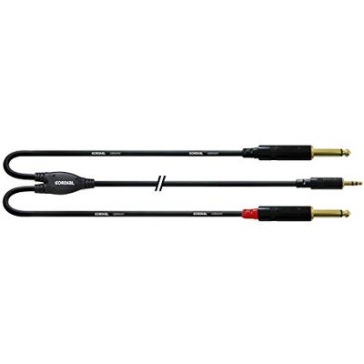 Cordial Mini-stereo audiokabel 2 mono-jack 90 cm Cordial Mini-stereo audiokabel 2 mono-jack 90 cm