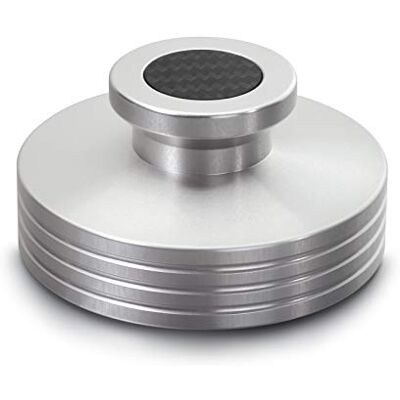 Dynavox Platenspeler stabilisator PST330 – gewicht voor platenspeler van aluminium – gewicht: 330 g – met carbonoppervlak en inlay – zilver Dynavox Platenspeler stabilisator PST330 – gewicht voor platenspeler van aluminium – gewicht: 330 g – met carbonoppervlak en inlay – zilver