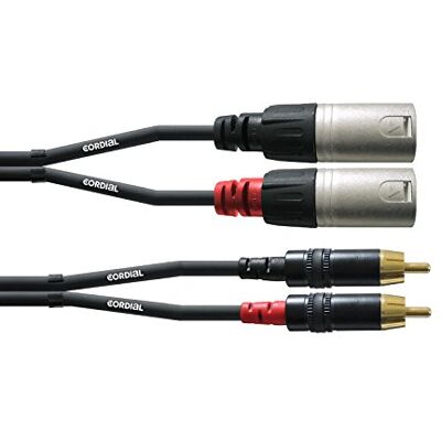 Cordial CFU 3MC Twin RCA Kabel M/XLR M Maat: 3m FairLine Cordial CFU 3MC Twin RCA Kabel M/XLR M Maat: 3m FairLine