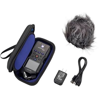 Zoom APH-4e accessoireset – complete set voor H4essential mobiele recorder – muts, beschermhoes, adapter, USB-C – voor veldopname – EU-versie – zwart Zoom APH-4e accessoireset – complete set voor H4essential mobiele recorder – muts, beschermhoes, adapter, USB-C – voor veldopname – EU-versie – zwart