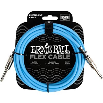 Ernie Ball Flex Cable instrumentkabel recht/recht Ernie Ball Flex Cable instrumentkabel recht/recht