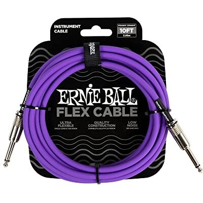 Ernie Ball Flex instrumentenkabel recht/recht, 3 m, paars Ernie Ball Flex instrumentenkabel recht/recht, 3 m, paars