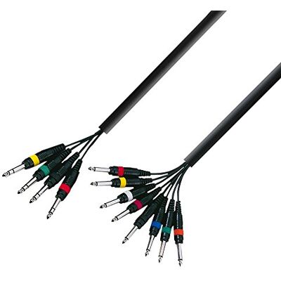 Adam Hall 3 Star Series kabel 4x 6,3mm stereo naar 8x 6,3mm jack mono (5m) Adam Hall 3 Star Series kabel 4x 6,3mm stereo naar 8x 6,3mm jack mono (5m)