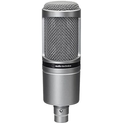 Technica AT2020 Elektret-niermicrofoon (XLR-aansluiting) voor spraakuitvoer, podcasting, streaming en opname, metallic Technica AT2020 Elektret-niermicrofoon (XLR-aansluiting) voor spraakuitvoer, podcasting, streaming en opname, metallic