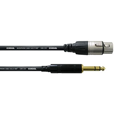Cordial XLR-audiokabel vrouwelijk/stereo mannelijke jack 1,5 m Essentials audiokabel XLR/jack Cordial XLR-audiokabel vrouwelijk/stereo mannelijke jack 1,5 m Essentials audiokabel XLR/jack