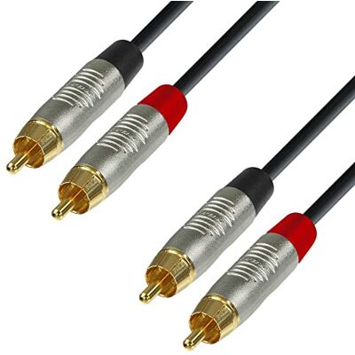 Adam Hall K4TCC0090 Serie 4 Star audiokabel (2 x RCA-stekker naar 2 x RCA-stekker, 0,9 m) Adam Hall K4TCC0090 Serie 4 Star audiokabel (2 x RCA-stekker naar 2 x RCA-stekker, 0,9 m)