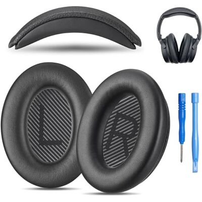 AHG Accessory House Global Vervangende oorkussens en hoofdband voor Bose QuietComfort 35 (QC35) en Quiet Comfort 35 II (QC35 II) (QC35-QC35 II, zwart) AHG Accessory House Global Vervangende oorkussens en hoofdband voor Bose QuietComfort 35 (QC35) en Quiet Comfort 35 II (QC35 II) (QC35-QC35 II, zwart)