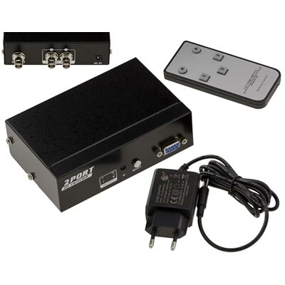 KALEA-INFORMATIQUE SDI-switch-verdeelkast met 2 poorten, 2 BNC SDI-ingangen naar één uitgang. Compatibel met SD-SDI/HD-SDI en 3G-SDI 297MB/s, met afstandsbediening en bediening via COM-poort RS232 KALEA-INFORMATIQUE SDI-switch-verdeelkast met 2 poorten, 2 BNC SDI-ingangen naar één uitgang. Compatibel met SD-SDI/HD-SDI en 3G-SDI 297MB/s, met afstandsbediening en bediening via COM-poort RS232