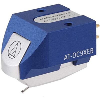 Audio Technica AT-OC9XEB Dual Moving Coil Cartridge met Elliptical Stylus 1/2 inch Mount Inclusief Mounting Harware en Brush (Blauw/Zilver) Audio Technica AT-OC9XEB Dual Moving Coil Cartridge met Elliptical Stylus 1/2 inch Mount Inclusief Mounting Harware en Brush (Blauw/Zilver)