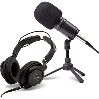 Zoom ZDM-1 PMP Podcast-set, dynamische microfoon, hoofdtelefoon, kabel, statief, windkap voor professionele opnames, ideaal voor podcasting en streaming Zoom ZDM-1 PMP Podcast-set, dynamische microfoon, hoofdtelefoon, kabel, statief, windkap voor professionele opnames, ideaal voor podcasting en streaming