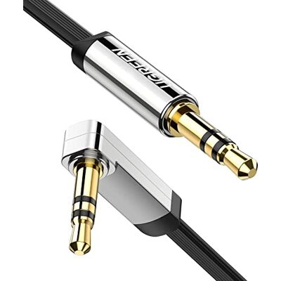 UGREEN Jack-kabel 3,5 mm mannelijke platte hoek 90 graden kabel (1 m) UGREEN Jack-kabel 3,5 mm mannelijke platte hoek 90 graden kabel (1 m)