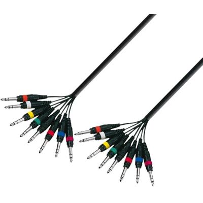 Adam Hall Audiokabel 3 Star 8 stopcontacten 6,3 mm jack naar 8 x 6,3 mm stereo jack 5 m meerkleurig Adam Hall Audiokabel 3 Star 8 stopcontacten 6,3 mm jack naar 8 x 6,3 mm stereo jack 5 m meerkleurig