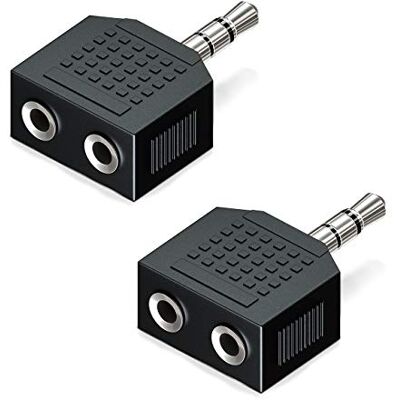 deleyCON 2 x 3,5 mm stereo audio-adapter – splitter 1 x aansluiting naar 2 x 3,5 mm aansluiting – zachte hifi-ontvanger voor thuisbioscoop deleyCON 2 x 3,5 mm stereo audio-adapter – splitter 1 x aansluiting naar 2 x 3,5 mm aansluiting – zachte hifi-ontvanger voor thuisbioscoop