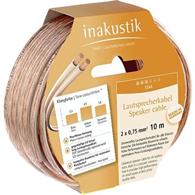 in-akustik Star luidsprekerkabel 2 x 0,75 mm ² 10 m ring (40 stuks/doos) (import uit Duitsland) in-akustik Star luidsprekerkabel 2 x 0,75 mm ² 10 m ring (40 stuks/doos) (import uit Duitsland)