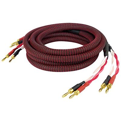 Dynavox Perferct Sound Luidsprekerkabel, flexibel, 2 x 2 m, banaanstekkers, geconfectioneerd, zwart/rood Dynavox Perferct Sound Luidsprekerkabel, flexibel, 2 x 2 m, banaanstekkers, geconfectioneerd, zwart/rood