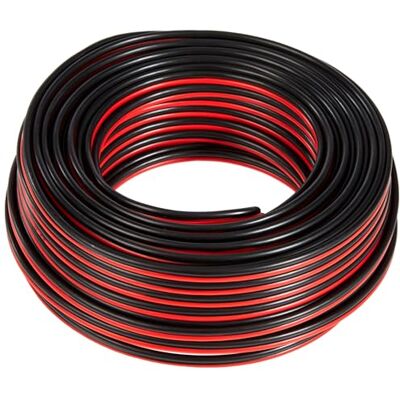 goobay 67733 luidsprekerkabel 2 x 1,5 mm² CCA gevlochten / audiokabel per meter / luidsprekerkabel / audiokabel / subwooferkabel / rood / zwart / 25 m goobay 67733 luidsprekerkabel 2 x 1,5 mm² CCA gevlochten / audiokabel per meter / luidsprekerkabel / audiokabel / subwooferkabel / rood / zwart / 25 m