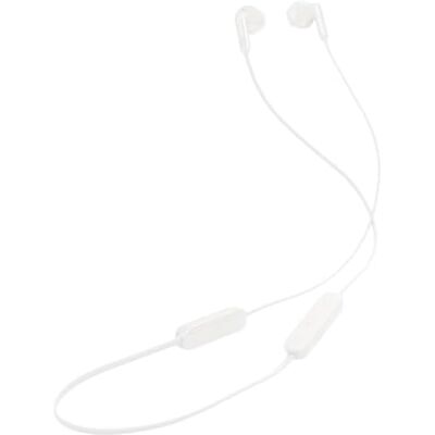 JBL Tune 235BT Écouteurs intra-auriculaires Bluetooth sans fil avec 3 boutons microphone/télécommande et câble plat – Blanc JBL Tune 235BT Écouteurs intra-auriculaires Bluetooth sans fil avec 3 boutons microphone/télécommande et câble plat – Blanc
