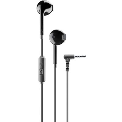 Cellular Line Voice Capsule, hoofdtelefoon met kabel en microfoon, jackplug 3,5 mm, kleur: zwart Cellular Line Voice Capsule, hoofdtelefoon met kabel en microfoon, jackplug 3,5 mm, kleur: zwart