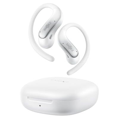 SHOKZ OpenFit Air 2 hoofdtelefoon met vrije oren, ultralicht, IP55, wit De hele dag comfortabel, Bluetooth 6.1, compact, 36 uur luistertijd, diepe bas, training, nauwkeurige controle SHOKZ OpenFit Air 2 hoofdtelefoon met vrije oren, ultralicht, IP55, wit De hele dag comfortabel, Bluetooth 6.1, compact, 36 uur luistertijd, diepe bas, training, nauwkeurige controle