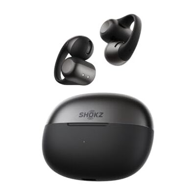 SHOKZ OpenDots 2 x clip-on hoofdtelefoon met vrije oren, Bluetooth 6.1, Dolby Audio, 40 uur batterijduur, oproepen met ruisonderdrukking door IA, weerstand IP57, draadloos snel opladen, zwart SHOKZ OpenDots 2 x clip-on hoofdtelefoon met vrije oren, Bluetooth 6.1, Dolby Audio, 40 uur batterijduur, oproepen met ruisonderdrukking door IA, weerstand IP57, draadloos snel opladen, zwart