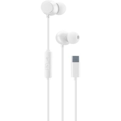 Cellular Line CLOUD IN-EAR Stereo Type-C-hoofdtelefoon, in-ear design en microfoon, USB-C-connector, ruisonderdrukking, microfoon en antwoordknop (wit) Cellular Line CLOUD IN-EAR Stereo Type-C-hoofdtelefoon, in-ear design en microfoon, USB-C-connector, ruisonderdrukking, microfoon en antwoordknop (wit)
