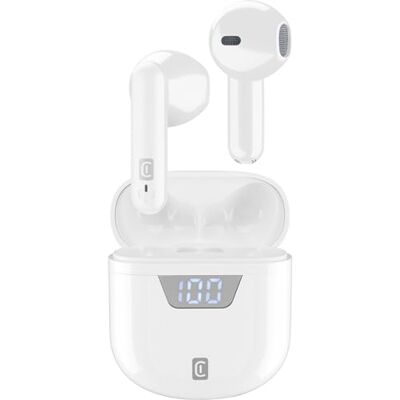 Cellular Line Seek Bluetooth 5.0 HiFi stereo hoofdtelefoon met oplaadcase 15 uur totale batterijduur Opladen 2 uur Bereik 10 m Universeel Wit Cellular Line Seek Bluetooth 5.0 HiFi stereo hoofdtelefoon met oplaadcase 15 uur totale batterijduur Opladen 2 uur Bereik 10 m Universeel Wit