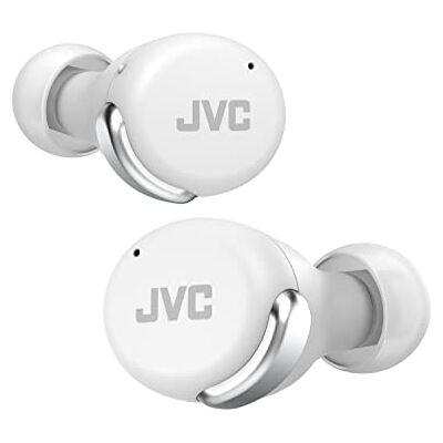 JVC HA-Z330T-W Compacte draadloze in-ear hoofdtelefoon, actieve ruisonderdrukking, gering gewicht, elegant design, BT 5.2, (IPX4), 21 uur speeltijd, lage latentie-modus voor games, wit JVC HA-Z330T-W Compacte draadloze in-ear hoofdtelefoon, actieve ruisonderdrukking, gering gewicht, elegant design, BT 5.2, (IPX4), 21 uur speeltijd, lage latentie-modus voor games, wit