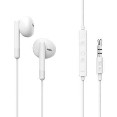 Hama Noble Écouteurs intra-auriculaires avec microphone, protection anti-torsion et jack 3,5 mm Blanc Hama Noble Écouteurs intra-auriculaires avec microphone, protection anti-torsion et jack 3,5 mm Blanc