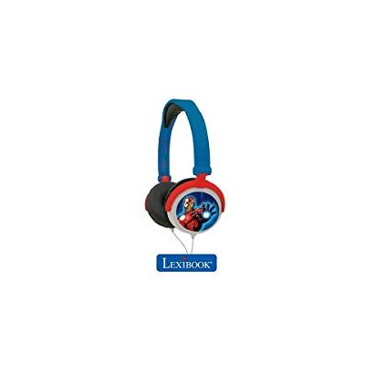 Lexibook Marvel The Avengers Iron Man Stereo hoofdtelefoon, kindvriendelijke kracht, opvouwbaar en verstelbaar, rood/blauw, HP010AV Lexibook Marvel The Avengers Iron Man Stereo hoofdtelefoon, kindvriendelijke kracht, opvouwbaar en verstelbaar, rood/blauw, HP010AV