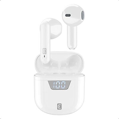 Cellular Line Seek Bluetooth 5.0 HiFi stereo hoofdtelefoon met oplaadcase 15 uur totale batterijduur Opladen 2 uur Bereik 10 m Universeel Wit Cellular Line Seek Bluetooth 5.0 HiFi stereo hoofdtelefoon met oplaadcase 15 uur totale batterijduur Opladen 2 uur Bereik 10 m Universeel Wit