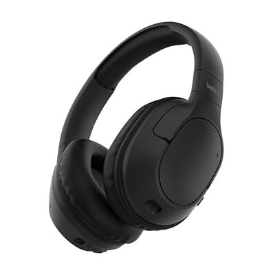 Belkin SoundForm Surround draadloze Bluetooth-hoofdtelefoon (ENC, over-ear met 60 uur batterijduur, zachte oordopjes, voor iPhone, Galaxy, iPad, reizen, thuis of kantoor, zwart) Belkin SoundForm Surround draadloze Bluetooth-hoofdtelefoon (ENC, over-ear met 60 uur batterijduur, zachte oordopjes, voor iPhone, Galaxy, iPad, reizen, thuis of kantoor, zwart)