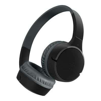 Belkin SoundForm Mini-hoofdtelefoon, draadloos, voor kinderen, met microfoon, zwart Belkin SoundForm Mini-hoofdtelefoon, draadloos, voor kinderen, met microfoon, zwart