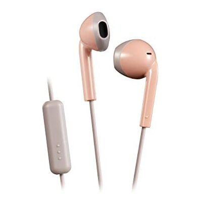 JVC HA-F19M-PT-E Earbuds helm met helmfunctie, roze x taupe JVC HA-F19M-PT-E Earbuds helm met helmfunctie, roze x taupe