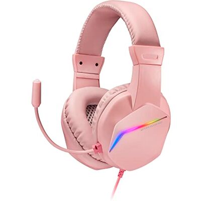 Mars Gaming MARSGAMING MH122P MH122 Gaming Headset FRGB Over Ear met microfoon, hifi-geluid, geluidsonderdrukking, ultralicht, PS4 PS5 Xbox Switch Tablet Windows Mac, roze Mars Gaming MARSGAMING MH122P MH122 Gaming Headset FRGB Over Ear met microfoon, hifi-geluid, geluidsonderdrukking, ultralicht, PS4 PS5 Xbox Switch Tablet Windows Mac, roze