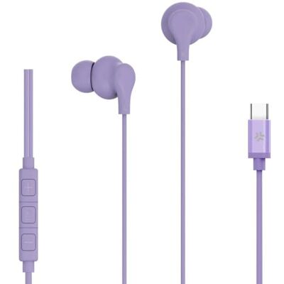 Celly , In-ear hoofdtelefoon met USB-C-kabel, met antwoordknop, volumeregeling, geïntegreerde microfoon, paars Celly , In-ear hoofdtelefoon met USB-C-kabel, met antwoordknop, volumeregeling, geïntegreerde microfoon, paars