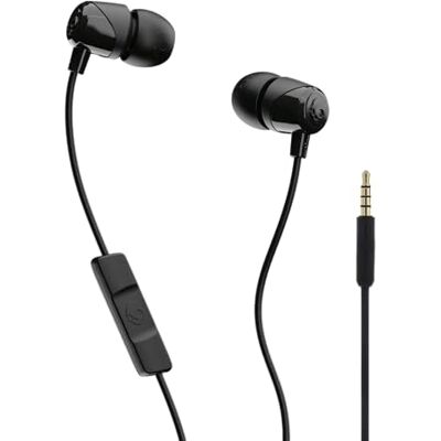 Skullcandy Jib In-ear hoofdtelefoon met geluidsisolatie met microfoon en afstandsbediening voor handsfree bellen, licht, stereogeluid en verbeterde basis, zwart Skullcandy Jib In-ear hoofdtelefoon met geluidsisolatie met microfoon en afstandsbediening voor handsfree bellen, licht, stereogeluid en verbeterde basis, zwart