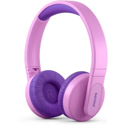 Philips Kids Draadloze on-ear-koptelefoon, draadloze koptelefoon voor kinderen met Bluetooth met gelimiteerd volume, 28 uur afspeeltijd, kleurrijk ontwerp & lichtgewicht, roze en paars met lampjes Philips Kids Draadloze on-ear-koptelefoon, draadloze koptelefoon voor kinderen met Bluetooth met gelimiteerd volume, 28 uur afspeeltijd, kleurrijk ontwerp & lichtgewicht, roze en paars met lampjes