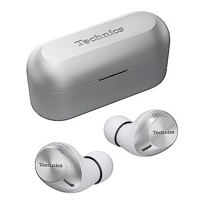 Technics EAH-AZ40M2ES Draadloze hoofdtelefoon met ruisonderdrukking, Bluetooth Multipoint 3 apparaten, comfortabele in-ear hoofdtelefoon, geïntegreerde microfoon, individuele pasvorm, zilverkleurig Technics EAH-AZ40M2ES Draadloze hoofdtelefoon met ruisonderdrukking, Bluetooth Multipoint 3 apparaten, comfortabele in-ear hoofdtelefoon, geïntegreerde microfoon, individuele pasvorm, zilverkleurig