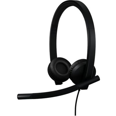 Logitech H570e Headset voor pc en Mac met bekabelde USB-C-microfoon met stereo-audio, ruisonderdrukkende microfoons, kabelbediening, Microsoft Teams gecertificeerd, zwart Logitech H570e Headset voor pc en Mac met bekabelde USB-C-microfoon met stereo-audio, ruisonderdrukkende microfoons, kabelbediening, Microsoft Teams gecertificeerd, zwart