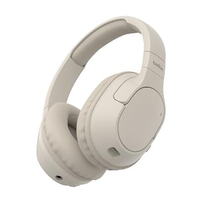 Belkin SoundForm Surround draadloze Bluetooth-hoofdtelefoon (ENC, over-ear met 60 uur batterijduur, zachte oorschelpen, voor iPhone, Galaxy, iPad, reizen, thuis of kantoor, beige) Belkin SoundForm Surround draadloze Bluetooth-hoofdtelefoon (ENC, over-ear met 60 uur batterijduur, zachte oorschelpen, voor iPhone, Galaxy, iPad, reizen, thuis of kantoor, beige)