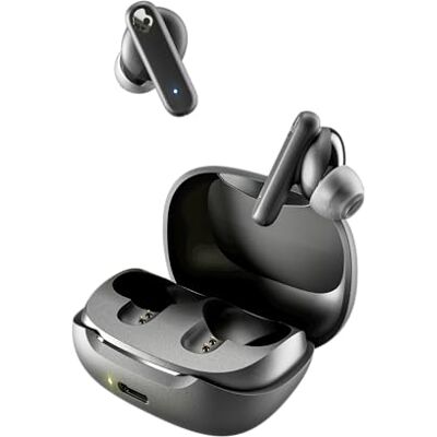 Skullcandy Smokin' Buds Draadloze oordopjes, Bluetooth-hoofdtelefoon, geluidsisolerende pasvorm, tot 20 uur batterij, IPX4 zweet en waterdicht, microfoon voor iPhone Android, echt zwart Skullcandy Smokin' Buds Draadloze oordopjes, Bluetooth-hoofdtelefoon, geluidsisolerende pasvorm, tot 20 uur batterij, IPX4 zweet en waterdicht, microfoon voor iPhone Android, echt zwart