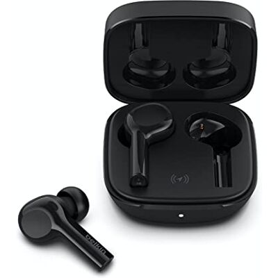 Belkin SOUNDFORM Freedom draadloze hoofdtelefoon met IPX5-gecertificeerde draadloze oplaadhoes, zweet- en waterdicht met diepe bas voor iPhone en Android, zwart Belkin SOUNDFORM Freedom draadloze hoofdtelefoon met IPX5-gecertificeerde draadloze oplaadhoes, zweet- en waterdicht met diepe bas voor iPhone en Android, zwart