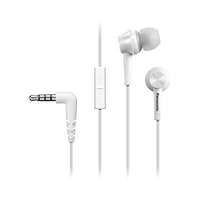 Panasonic RP-TCM115E-W in-ear hoofdtelefoon voor mobiele telefoon, verwisselbare onderdelen (S/M/L), wit, 3,5 mm jack Panasonic RP-TCM115E-W in-ear hoofdtelefoon voor mobiele telefoon, verwisselbare onderdelen (S/M/L), wit, 3,5 mm jack