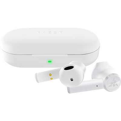 Razer Hammerhead True Wireless Mercury Draadloos Earbuds met ultralage latentie voor meeslepend geluid en voordeel op de tegenstander (Waterbestendig, Bluetooth 5.0) Wit Razer Hammerhead True Wireless Mercury Draadloos Earbuds met ultralage latentie voor meeslepend geluid en voordeel op de tegenstander (Waterbestendig, Bluetooth 5.0) Wit