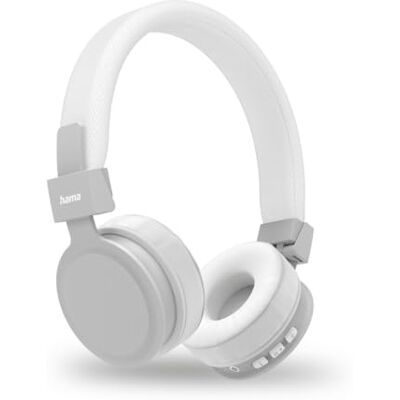 Hama Freedom Lit II Bluetooth-hoofdtelefoon met hoofdband (draadloze oordopjes, opvouwbaar, met microfoon, 15 uur batterijduur, USB-C-opladen) kleur wit. Hama Freedom Lit II Bluetooth-hoofdtelefoon met hoofdband (draadloze oordopjes, opvouwbaar, met microfoon, 15 uur batterijduur, USB-C-opladen) kleur wit.